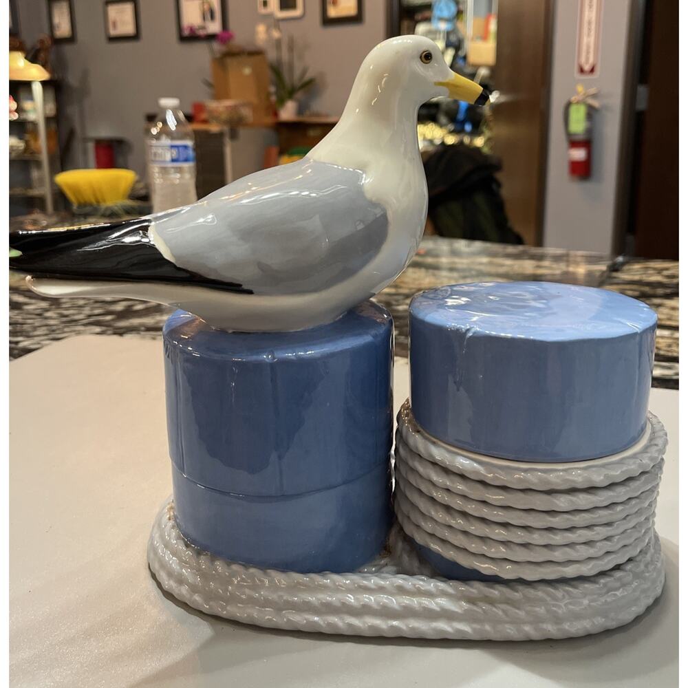 Duncan Enterprises Ceramic‎ Seagull Figurine Coaster Set - Picture 3 of 7